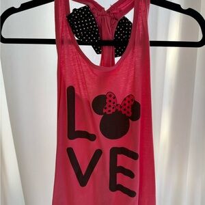 Pink Love Tank Top with Polka Dot Bow